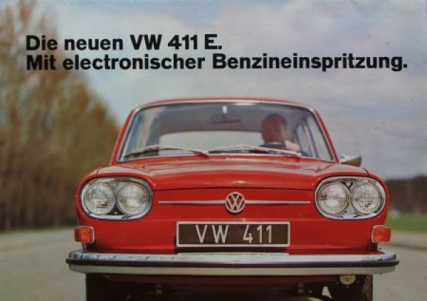 Volkswagen 411 E "Benzineinspritzung" 1969 Carbrochure (1778)
